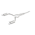MagnaFlow Cat Back, SS, 2.5in, Street, Dual Split Polished 4.5in Tips 2015 Ford Mustang Ecoboost exhaust system