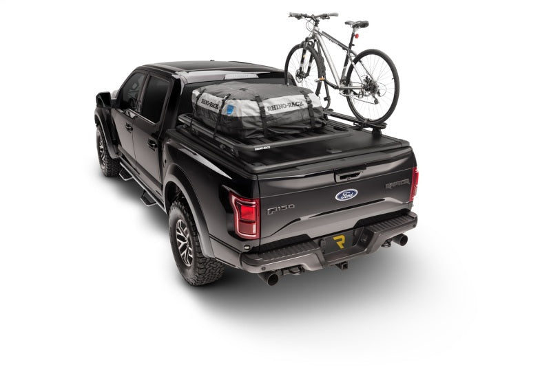 N-Fab Nerf Step 15-17 Ford F-150 SuperCrew - Tex. Black - Cab Length - 3in. with bike rack