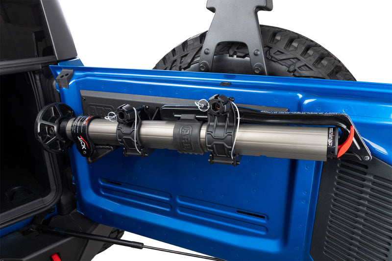 ARB Ford Bronco Jack Mounting Bracket securely stored inside tailgate