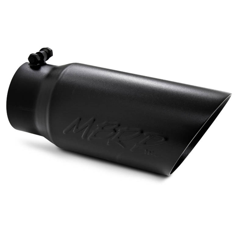 MBRP Universal Tip 5 O.D. Dual Wall Angled 4 inlet 12 length - Black Finish Secondary image