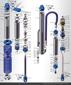 King Shocks 2017+ Ford F-250/F-350 4WD Front 2.0 Dia Steering Stabilizer (Each) parts diagram