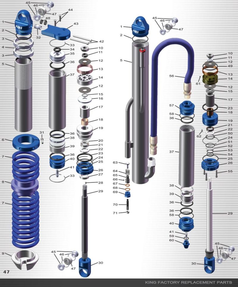 King Shocks 2.5 Bump Stop 2-1/2in. parts diagram for offroad upgrades.