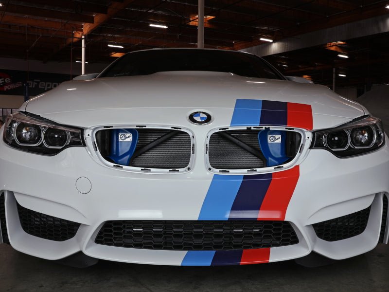 aFe Magnum FORCE Dynamic Air Scoop 15-18 BMW M3/15-20 M4 - Blue Secondary image