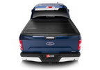 BAK 21-22 Ford F-150 (Incl. 2022 Lightning) BAKFlip FiberMax 5.7ft Bed Cover on a blue truck.