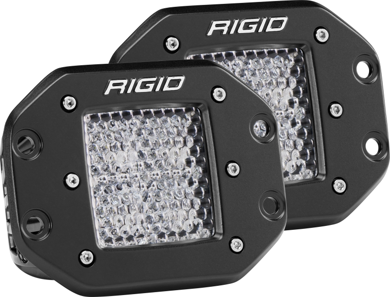 Rigid Industries Dually - Flush Mount - 60 Deg. Lens - Set of 2 for offroad lighting and electrical solutions.