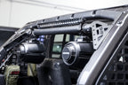 DV8 Offroad 18-23 Jeep Wrangler JL 4-Door Speaker/Light Bar Mount with speakers and light bar installed