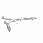 MagnaFlow Conv Direct Fit 2015 Ford Transit-150/250/350 V6 3.7L exhaust system with components and installation parts.