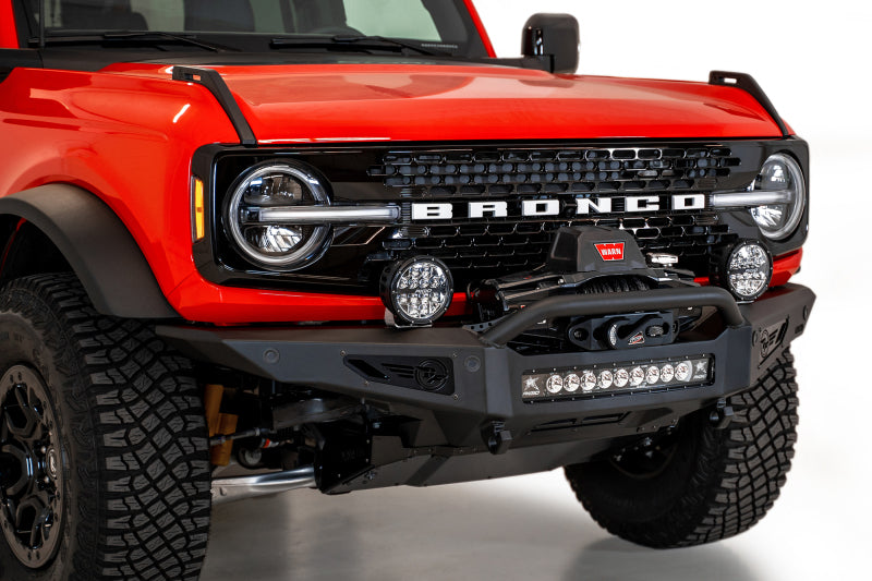 Addictive Desert Designs 2021+ Ford Bronco Rock Fighter Front Bumper - Hammer Black Secondary image