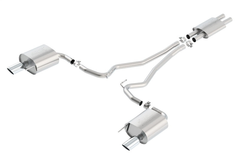 Borla ATAK Cat Back 15 Ford Mustang 3.7L V6 MT/AT 2.25in Pipe 4in Single Round Rolled Tips exhaust system