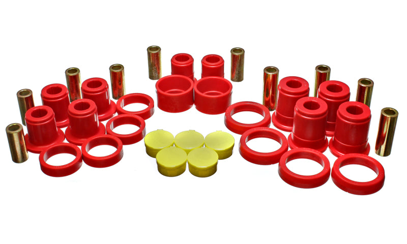 Energy Suspension 02-07 GM SUV Red Rear End Control Arm Bushing Set for performance offroad parts and drivetrain upgrades.