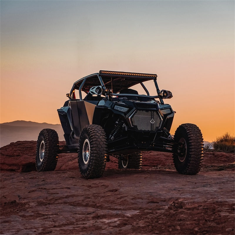 Rigid Industries Revolve 50in Bar w/Amber Trim Ring on offroad vehicle