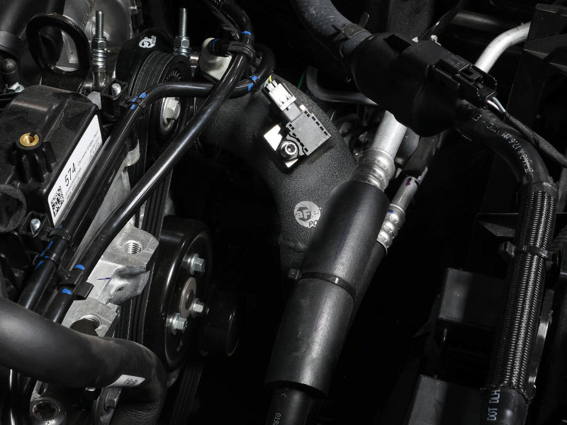 aFe Power 21-22 Ford Bronco L4-2.3L (t) BladeRunner 3in Aluminum Cold Charge Pipe Black Secondary image