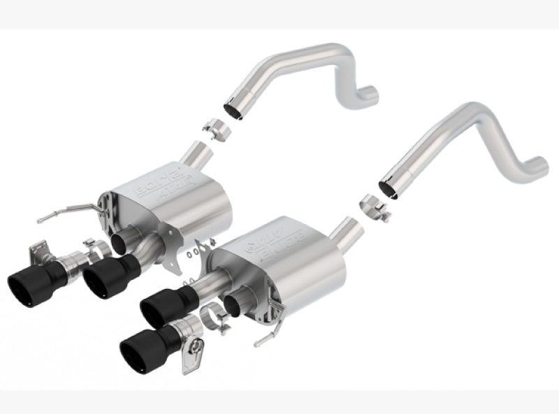 Borla 2015+ Chevy Corvette C7 Z06 6.2L Axle Back ATAK Exhaust Black Quad Tips w/o AFM w/ NPP Secondary image