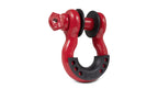 Body Armor 4x4 3/4in Red D-Ring with Black Isolators Single for offroad recovery gear