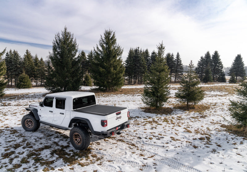 BAK 20-21 Jeep Gladiator Revolver X4s 5ft Bed Cover on snow