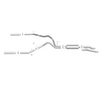 MagnaFlow SYS C/B 09 F-150 EC-CC/SB dual splt exhaust system components showing configuration