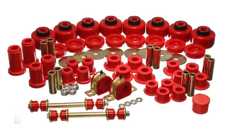 Energy Suspension 01-06 Chevy Silverado 4WD Red Hyper-flex Master Bushing Set for offroad performance upgrades