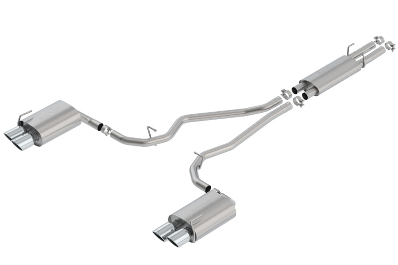 Borla 2020 Ford Explorer ST 3.0L V6 2.25in S-type Exhaust - Chrome Tips Main image