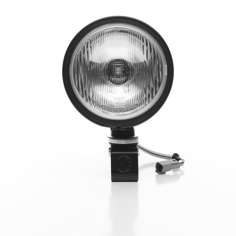 KC HiLiTES Daylighter 6in. Halogen Light 100w Spread Beam (Pair Pack System) - Black SS for offroad lighting and electrical.