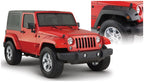 Bushwacker 07-18 Jeep Wrangler Pocket Style Flares 2pc - Black on red Jeep Wrangler