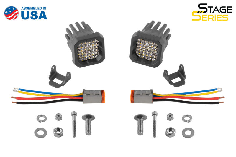 Diode Dynamics Stage Series C1R - White Flood Standard LED Pod (Pair) Secondary image