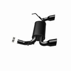 MagnaFlow 07-17 Jeep Wrangler JK 3.8/3.6L Dual Split Rear Exit Black Axle-Back Exhaust with stainless steel finish