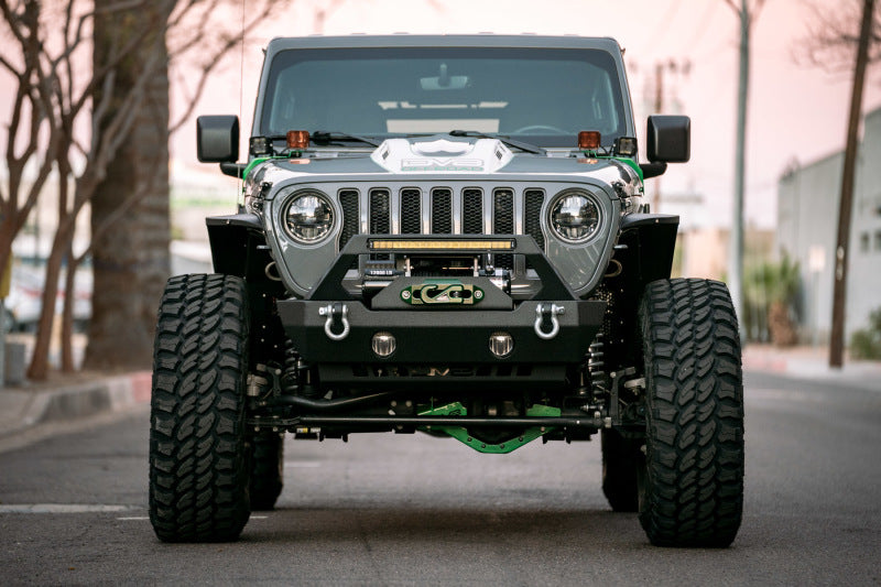 DV8 Offroad 18-22 Jeep Gladiator Wrangler LED Projector Headlights on modified Jeep