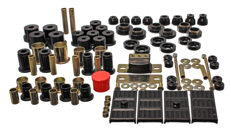 Energy Suspension 67-69 Chevrolet Camaro (w/mono leaf springs) Black Hyper-flex Master Bushing Set for suspension lift kits