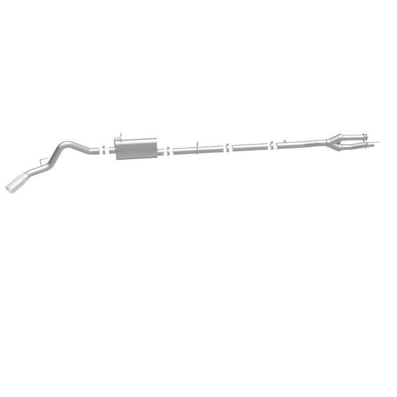 MagnaFlow Sys C/B 11-15 Ford Super Duty F250 6.2L EC CC, SS 3.5in Single Rear Pass Side Ext 5in Tip exhaust system