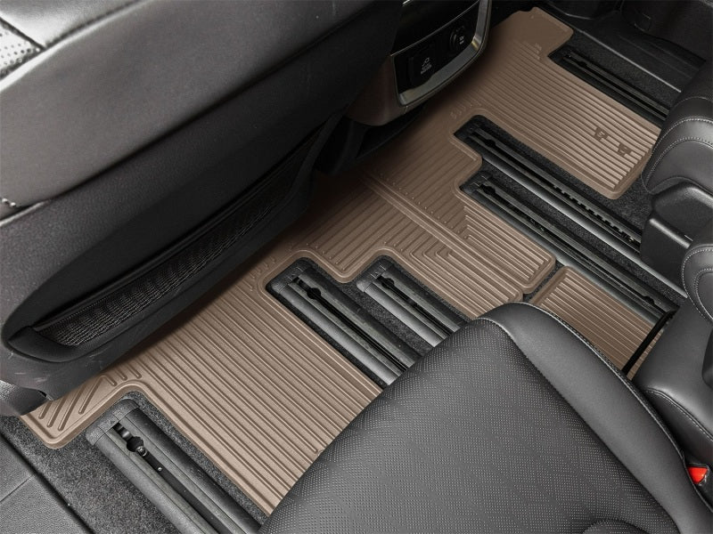 WeatherTech 22-26 Kia Carnival 2nd Row Rear All-Weather Floor Mats - Tan Secondary image