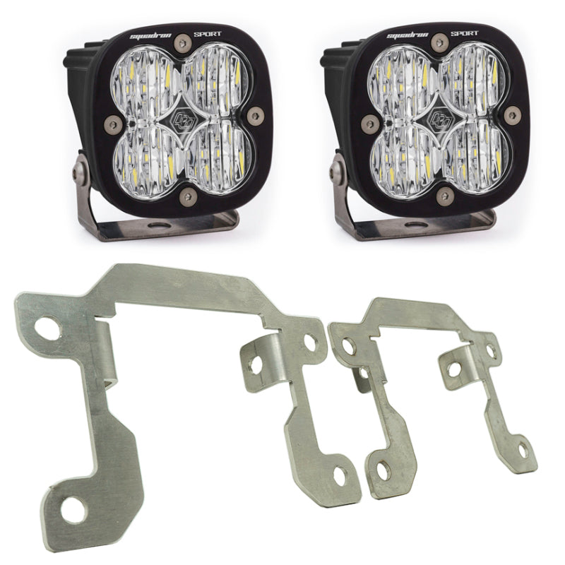 Baja Designs 2019 Ford Ranger Squadron Sport Fog Pocket Kit with lights and brackets for off road performance upgrades