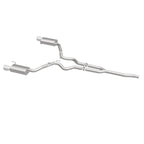 MagnaFlow Cat Back, SS, 2.5in, Street, Dual Split Polished 4.5in Tips 2015 Ford Mustang Ecoboost exhaust system.