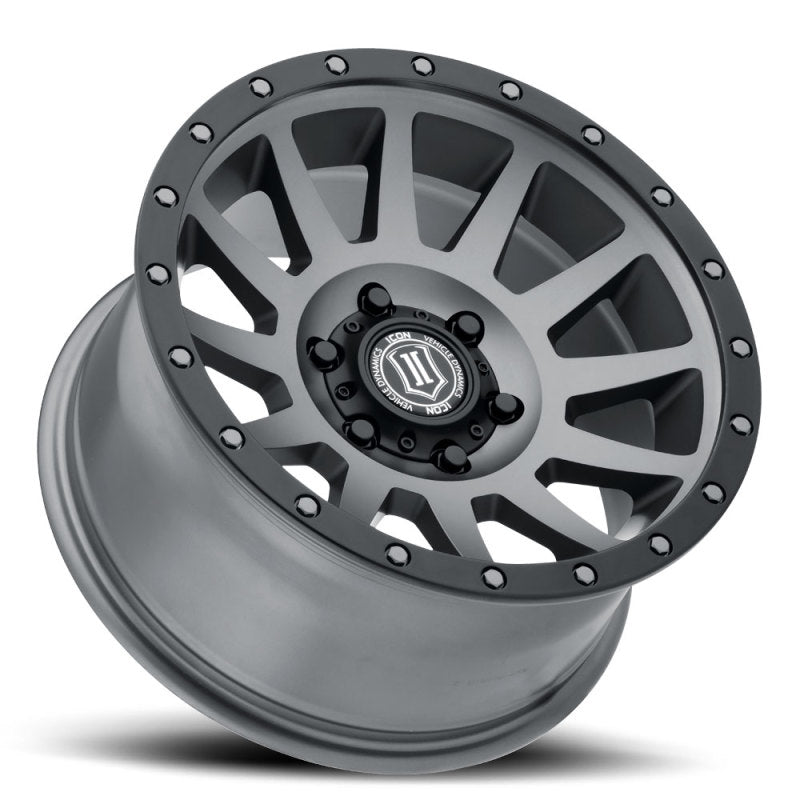 ICON Compression 17x8.5 6x5.5 0mm Offset 4.75in BS 106.1mm Bore Titanium Wheel Secondary image