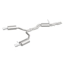 MagnaFlow Sys C/B 12-15 Audi A6 / A7 3.0L V6 SS 2.5in Dual Split Rear Ext 4in Tips exhaust system image