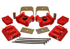 Energy Suspension 73-84 K5 Blazer 4WD Fullsize Red Complete Motor & Trans Mount Set Zinc Finish components