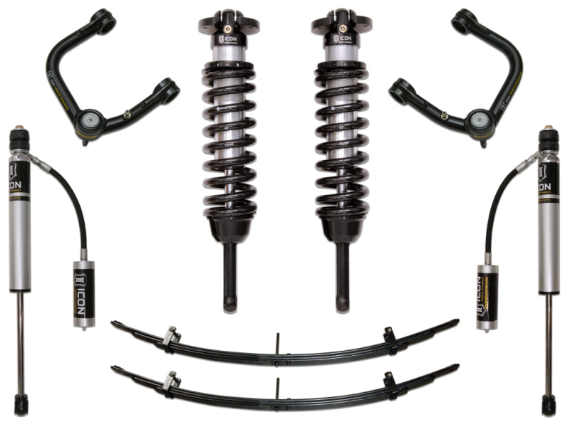 ICON 05-15 Toyota Tacoma 0-3.5in/2016+ Toyota Tacoma 0-2.75in Stg 3 Suspension System w/Tubular Uca with off road parts Main image