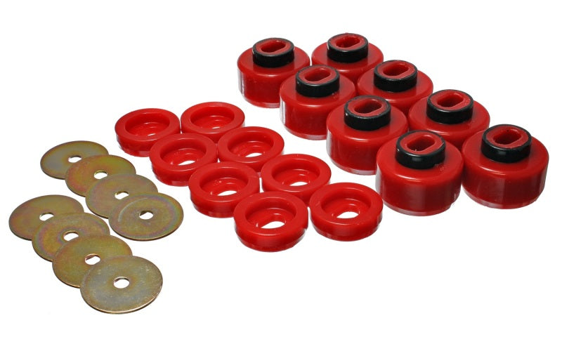 Energy Suspension 99-06 Silverado C1500/K1500 / 01-06 Silverado C2500/K2500 Red Body(cab) Mount Set Secondary image