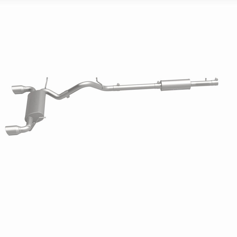MagnaFlow Cat-Back 12-16 Jeep Wrangler GT 3.6L V6 Black Tips exhaust system for offroad performance upgrades.