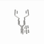 MagnaFlow 2017+ Dodge Charger 409 SS Polished 3in Quad Tips Cat-Back Exhaust parts laid out view