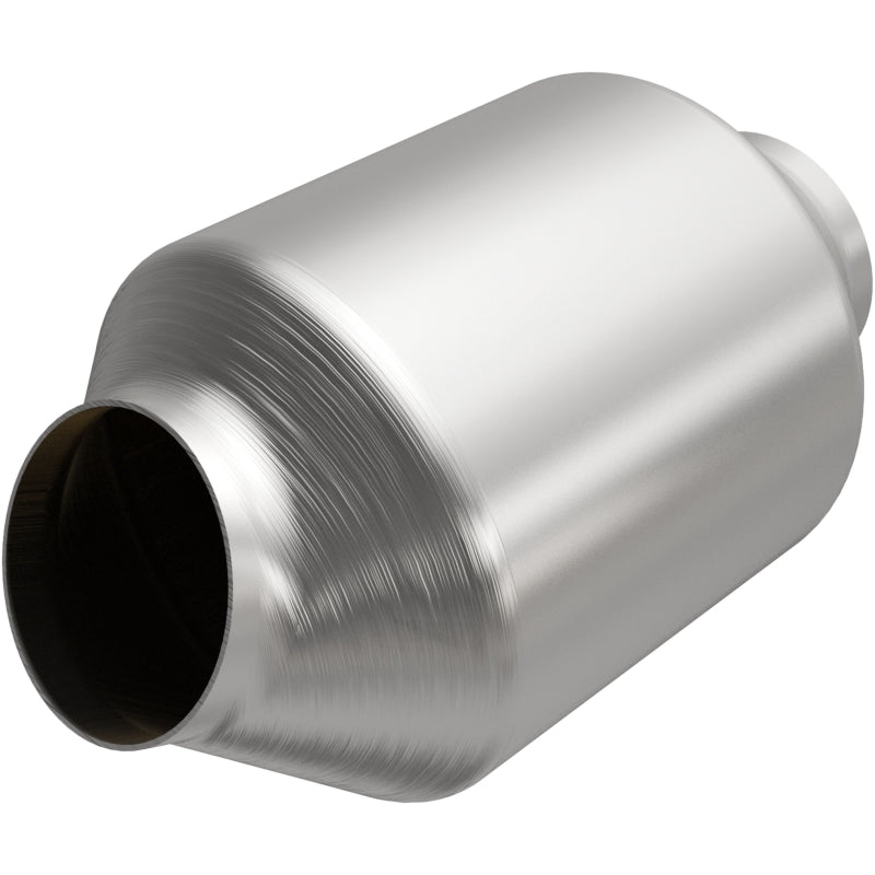 MagnaFlow Carb Compliant SS Univ. Catalytic Converter 8.125in Body L X 5in Body W (2.50 CA Spun) Secondary image