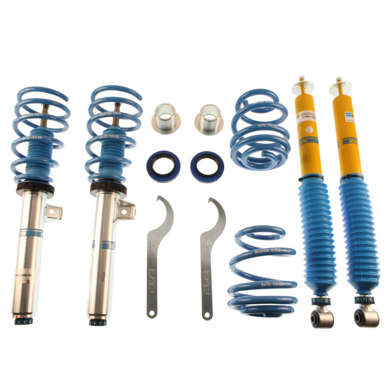 Bilstein B16 2001 BMW M3 Base Front and Rear Performance Suspension System components with springs and dampers.