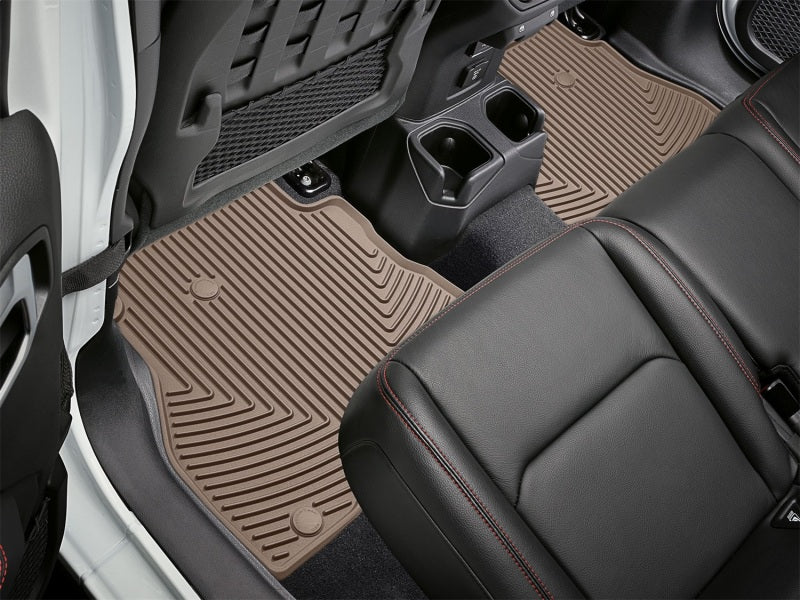 WeatherTech 2020+ Jeep Gladiator Rear Rubber Mats - Tan Secondary image