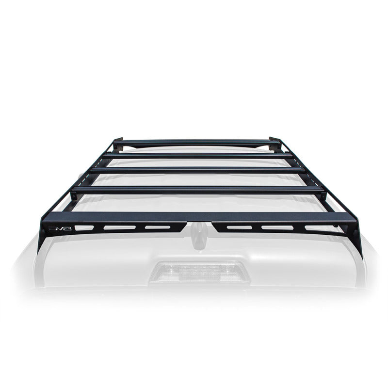 DV8 Offroad 2016+ Toyota Tacoma Aluminum Roof Rack (45in Light) mounted view