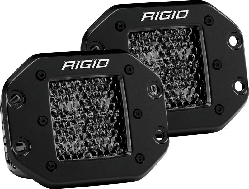 Rigid Industries D Series PRO Midnight Edition - Spot - Diffused - Pair for offroad lighting and electrical.