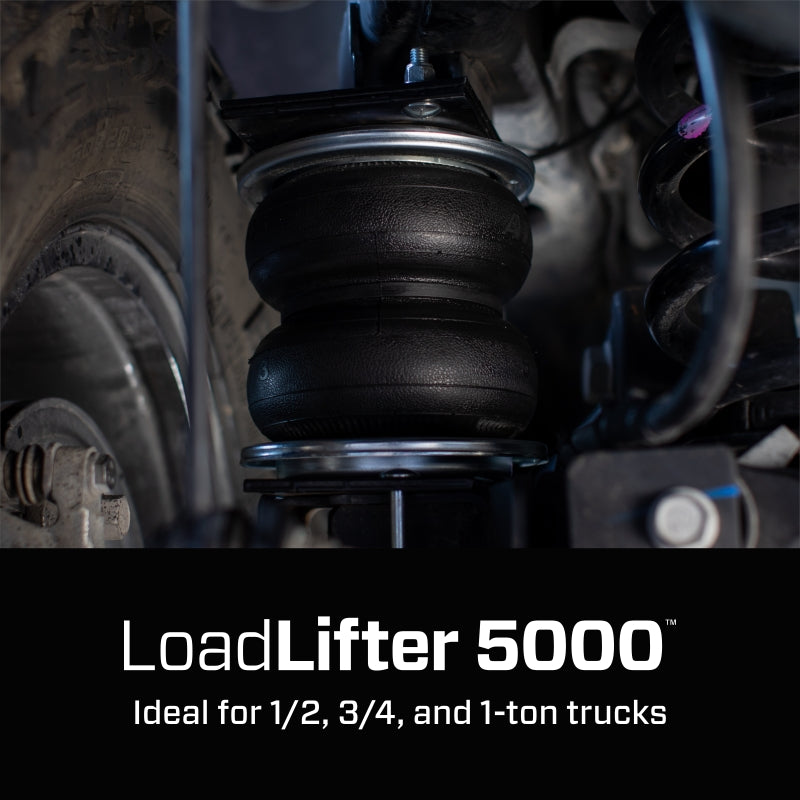 Air Lift 2023 Ford F250/F350 Super Duty LoadLifter 5000 Air Spring Kit close-up on air spring for 1-ton truck