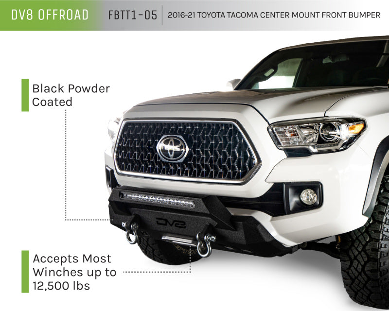 DV8 Offroad 2016+ Toyota Tacoma Center Bumper with winch