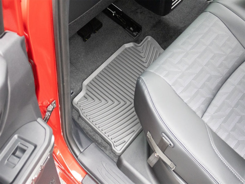 WeatherTech 24-26 Toyota Tacoma 2nd Row Rear All-Weather Floor Mats - Grey Secondary image