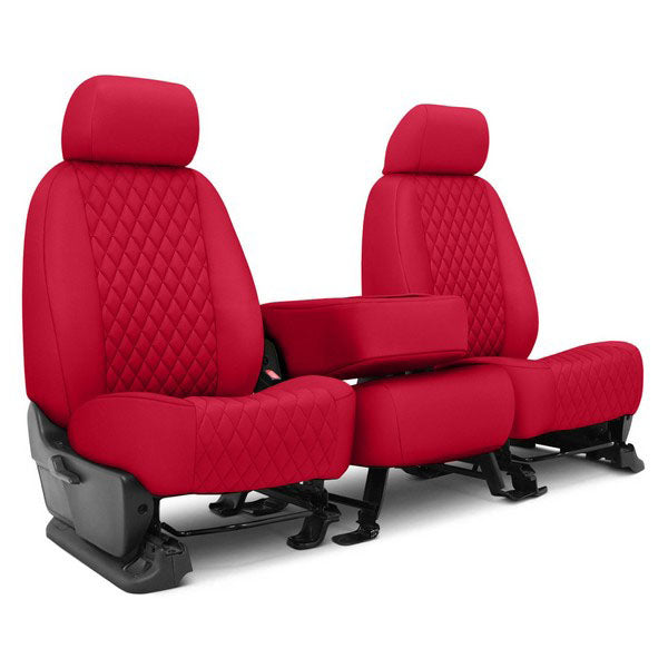 CalTrend Faux Leather Diamond Quilted Seat Covers (Custom-Fit) – Quilted Leather-Look Style, Easy-Clean Protection | Offroad Unlimited