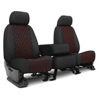 CalTrend Faux Leather Diamond Quilted Seat Covers (Custom-Fit) – Quilted Leather-Look Style, Easy-Clean Protection | Offroad Unlimited