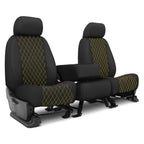 CalTrend Faux Leather Diamond Quilted Seat Covers (Custom-Fit) – Quilted Leather-Look Style, Easy-Clean Protection | Offroad Unlimited